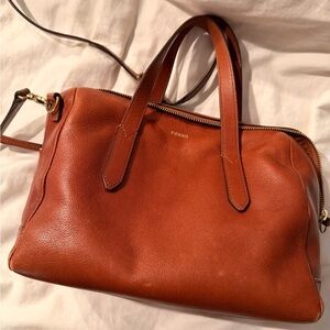 Fossil Sydney Satchel Brown Leather Women's Bag